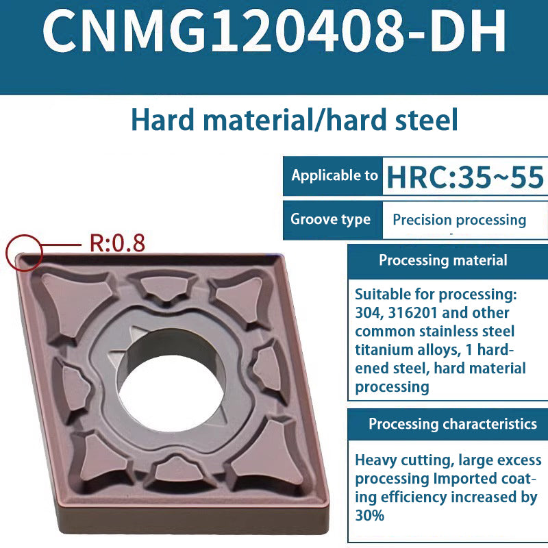 116-CNMG120404 turning blade 120408 steel stainless steel aluminum diamond outer circle alloy blade Shandong Denso Pricision Tools Co.,Ltd.